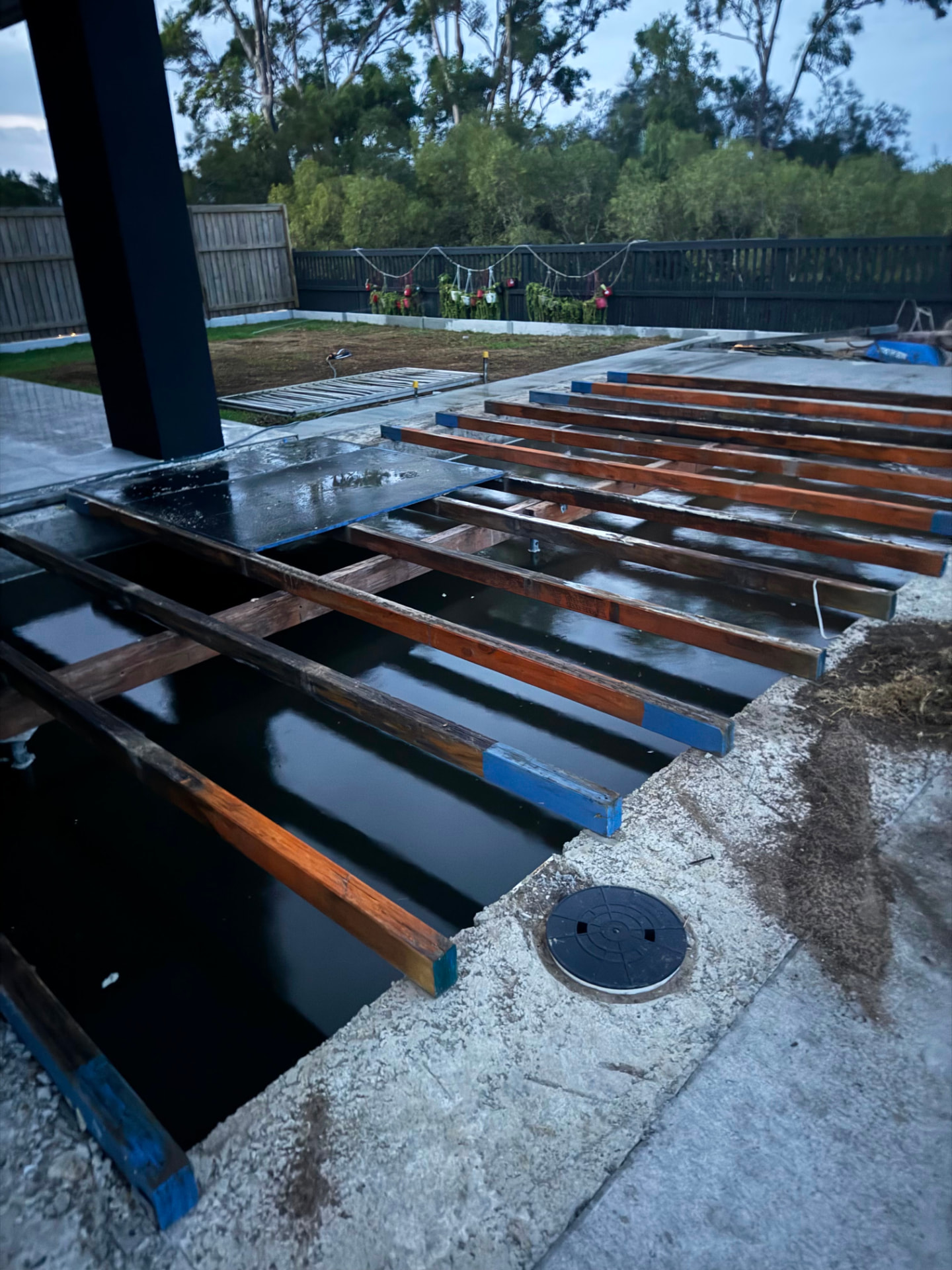 Pool Platform bearers set out on site